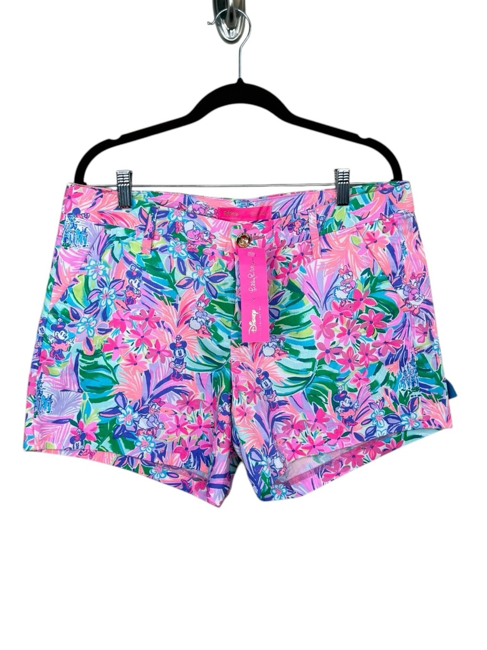 NWT Lilly Pulitzer Disney Dreamin Callaha Shorts Sz 10 Minnie Daisy Duck Flora - Picture 2 of 16